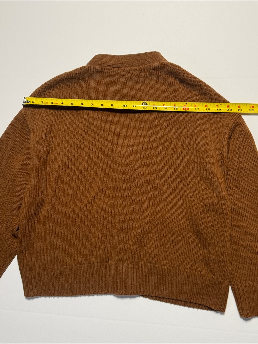 JENNI KAYNE Barret Cardigan Copper Brown Button-Front V-Neck Sweater Relaxed M - Picture 11 of 11
